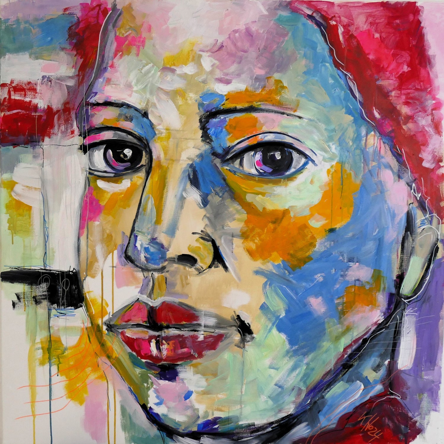 Expressive Portraits in Acryl